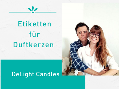 Etiketten für Duftkerzen DeLight Candles